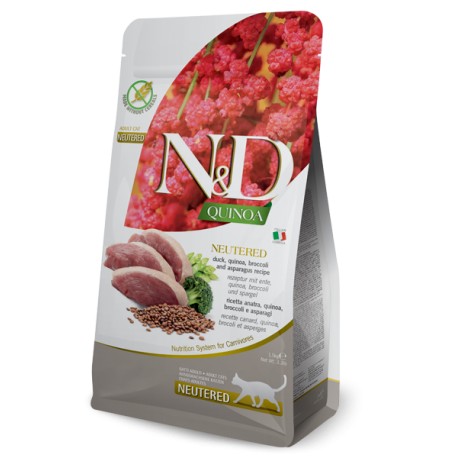 Farmina N&D Cat Quinoa Grain Free Neutered Pato