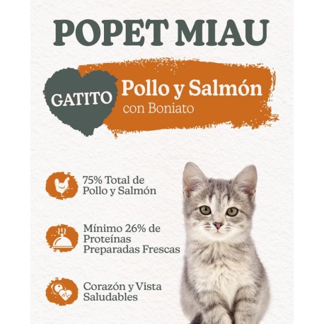 Popet Miau Grain Free Kitten Pollo Salmón
