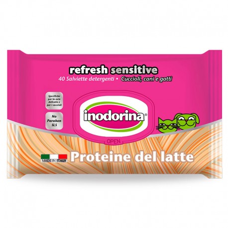 Inodorina Toallitas Refresh Sensitive Proteína de Leche